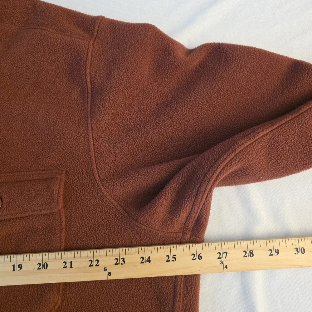 Lot 2 LL Bean Men Red Green Fleece Full Button Shirt Jacket‎ Sweater Large TALL